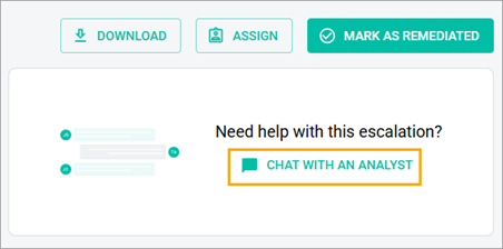 Chat with analyst