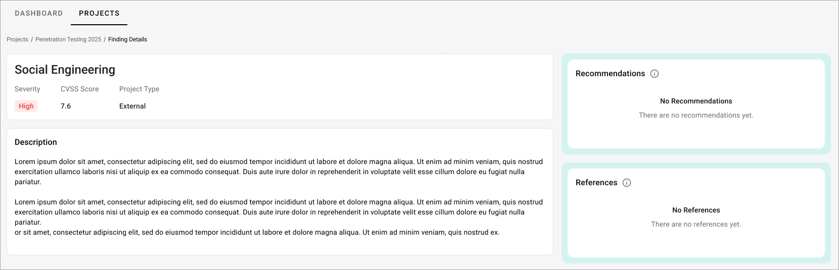 View Finding Details