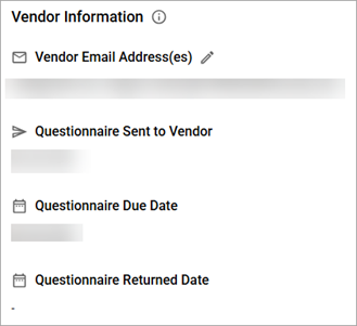 Vendor Information section 