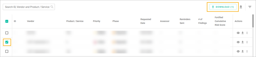 Download selected items